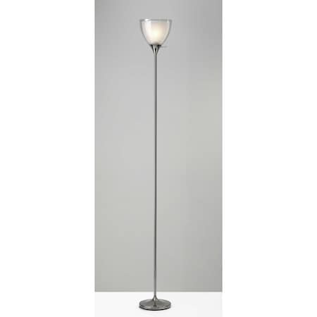Chrome Metal Torchiere Lamp8 X 8 X 72 In.